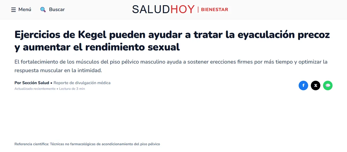 Noticia sobre salud masculina